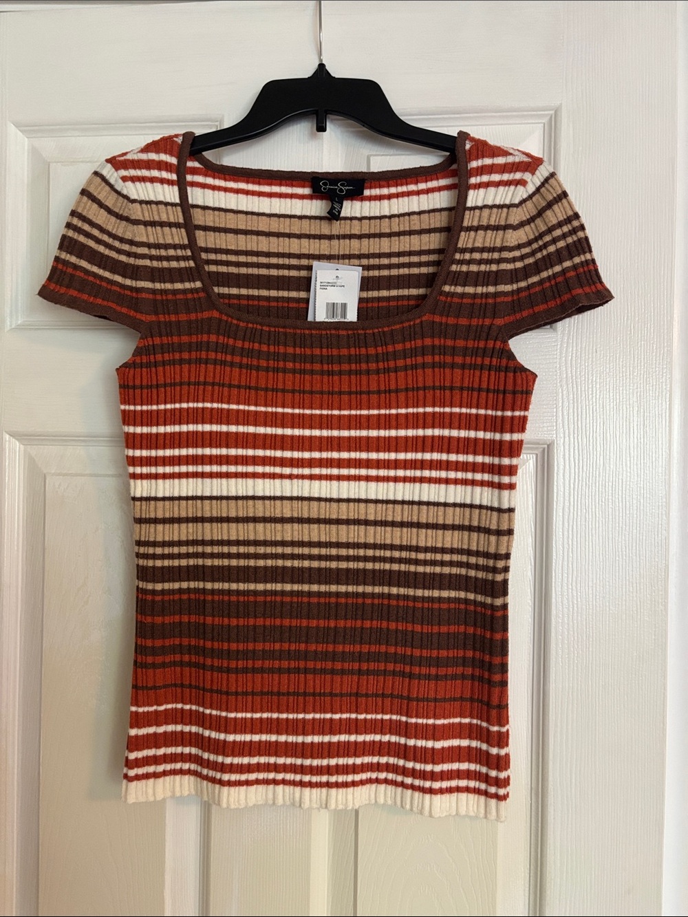 Jessica Simpson Sandstorm Stripe ribbed knit Fiona Top Women’s size large